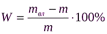 Формула расчета влажности